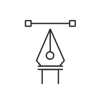 Pen tool  icon design icon black Stock Illustration