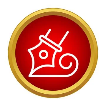 Pen tool icon designing graphic creation symbol Stock Illustration