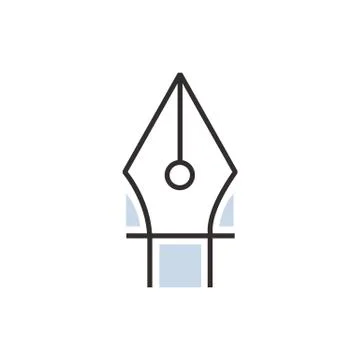 Pen tool  icon line Stock Illustration