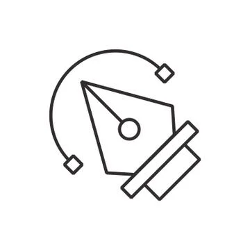 Pen tool  icon vector black Stock Illustration
