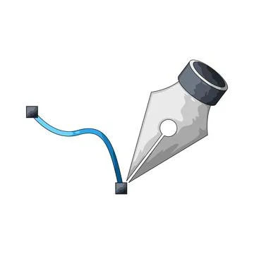 Pen tool illustration Illustrazione stock
