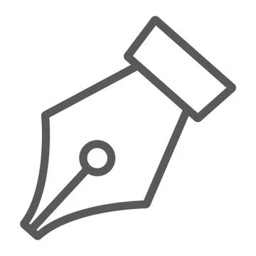 Pen tool line icon, tools and design, fountain Illustrazione stock