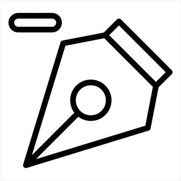 Pen tool line icon vector illustration isolated on white background Stock Illustration