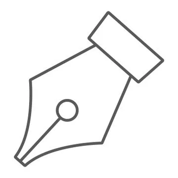 Pen tool thin line icon, tools and design Illustrazione stock