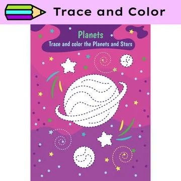 Pen tracing lines activity worksheet for children. Pencil control for kids Stock Illustration