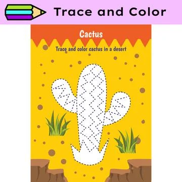Pen tracing lines activity worksheet for children. Pencil control for kids Stock Illustration