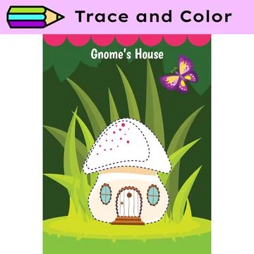 Pen tracing lines activity worksheet for children. Pencil control for kids Stock Illustration