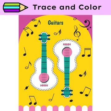 Pen tracing lines activity worksheet for children. Pencil control for kids Stock Illustration