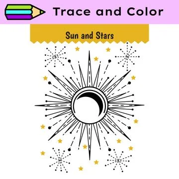 Pen tracing lines activity worksheet for children. Pencil control for kids Stock Illustration