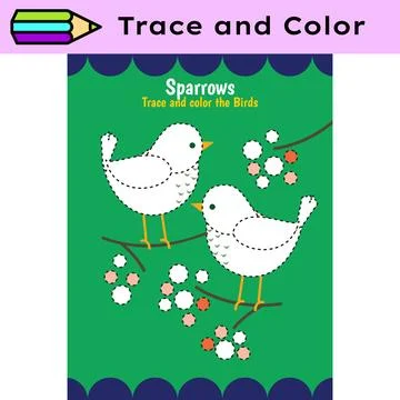 Pen tracing lines activity worksheet for children. Pencil control for kids Stock Illustration