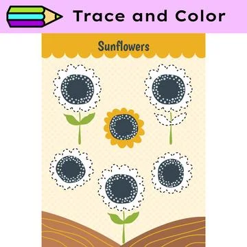 Pen tracing lines activity worksheet for children. Pencil control for kids Stock Illustration