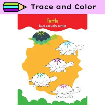 Pen tracing lines activity worksheet for children. Pencil control for kids Stock Illustration