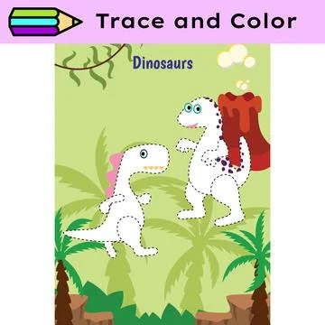 Pen tracing lines activity worksheet for children. Pencil control for kids Stock Illustration