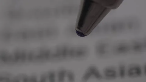 Pen Tracing Over Document. Stock Footage 261156408