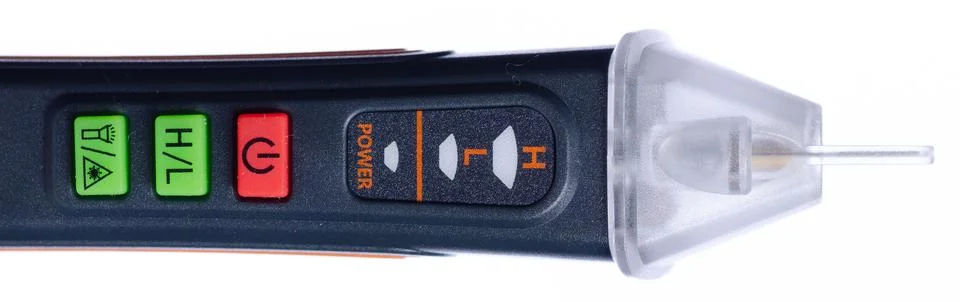 Pen type digital multimeter with non-contact voltage indication Stock Photos