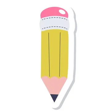 Pen vector cartoon sticker on the white background Stock Illustration