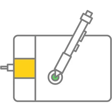 Pen vector device icon graphic pencil stylus sign Illustrazione stock