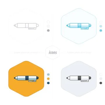 Pen vector icons 4 design Stock Illustration