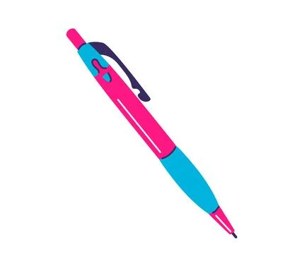 Pen vector illustration. Ballpoint isolated on white background Stock Illustration
