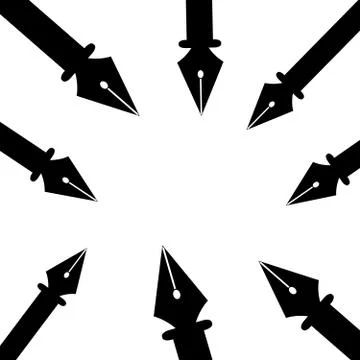 Pen on white background Stock Illustration