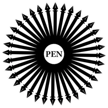 Pen on white background Stock Illustration