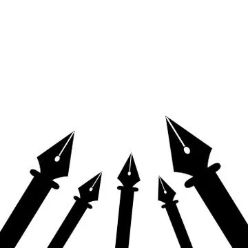 Pen on white background Stock Illustration