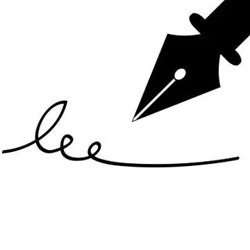 Pen on white background Stock Illustration