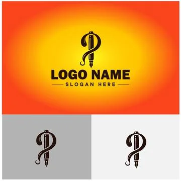Pen write pencil logo icon vector for business brand app icon School Educat.. Stock Illustration