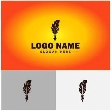 Pen write pencil logo icon vector for business brand app icon School Educat.. Stock Illustration