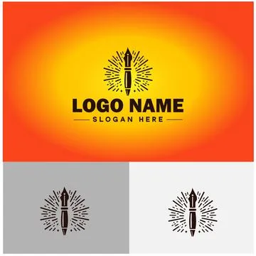 Pen write pencil logo icon vector for business brand app icon School Educat.. 스톡 일러스트