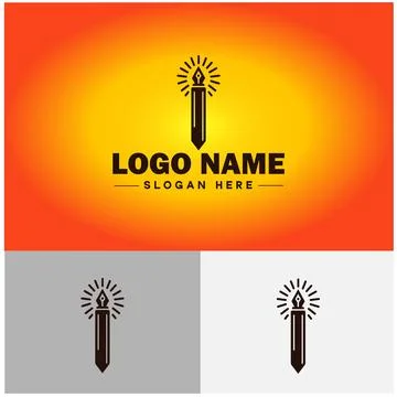 Pen write pencil logo icon vector for business brand app icon School Educat.. 스톡 일러스트