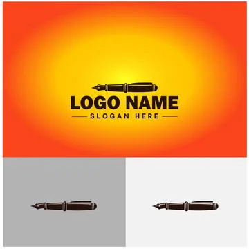 Pen write pencil logo icon vector for business brand app icon School Educat.. 스톡 일러스트