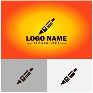 Pen write pencil logo icon vector for business brand app icon School Educat.. Stock Illustration