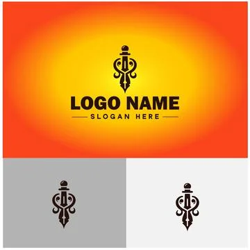 Pen write pencil logo icon vector for business brand app icon School Educat.. Stock Illustration