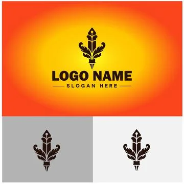 Pen write pencil logo icon vector for business brand app icon School Educat.. Stock Illustration