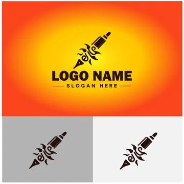 Pen write pencil logo icon vector for business brand app icon School Educat.. Stock Illustration