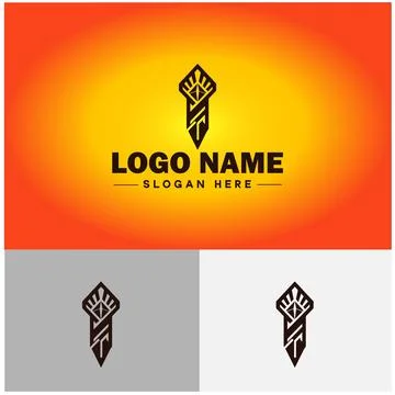 Pen write pencil logo icon vector for business brand app icon School Educat.. Stock Illustration