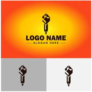 Pen write pencil logo icon vector for business brand app icon School Educat.. Illustrazione stock