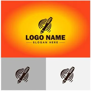 Pen write pencil logo icon vector for business brand app icon School Educat.. Illustrazione stock