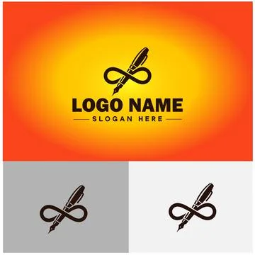 Pen write pencil logo icon vector for business brand app icon School Educat.. Illustrazione stock