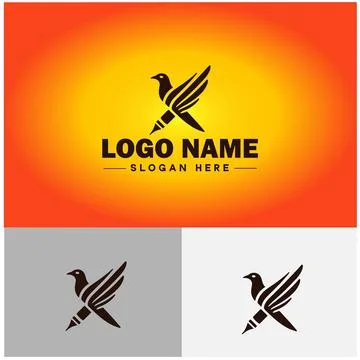 Pen write pencil logo icon vector for business brand app icon School Educat.. Stock Illustration