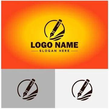 Pen write pencil logo icon vector for business brand app icon School Educat.. Illustrazione stock