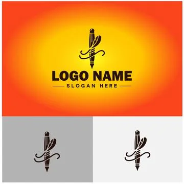 Pen write pencil logo icon vector for business brand app icon School Educat.. Illustrazione stock