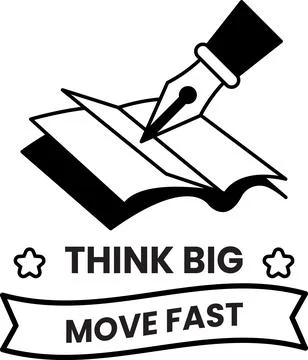 A pen is writing on a book Stock Illustration