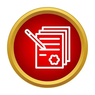 Pen writing on documents signing contract agreement 库存插图