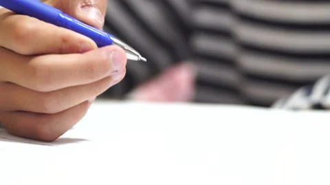 Pen for writing in hand Stock Footage 138805404