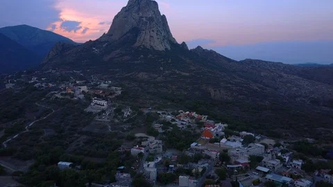 Peña de bernal aerial Stock Footage 103558740