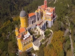 Pena Palace and Park, Sintra, Portugal, 4K 