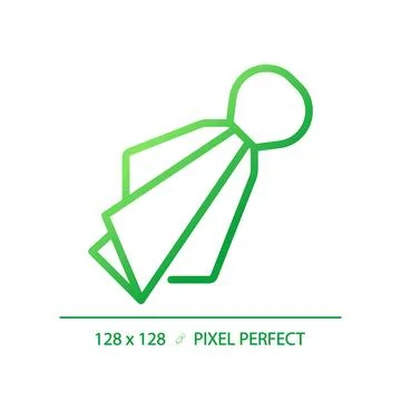 Penalty flag gradient linear vector icon Stock Illustration