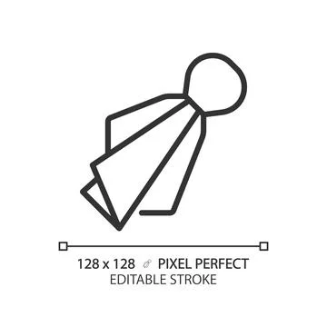 Penalty flag linear icon Stock Illustration